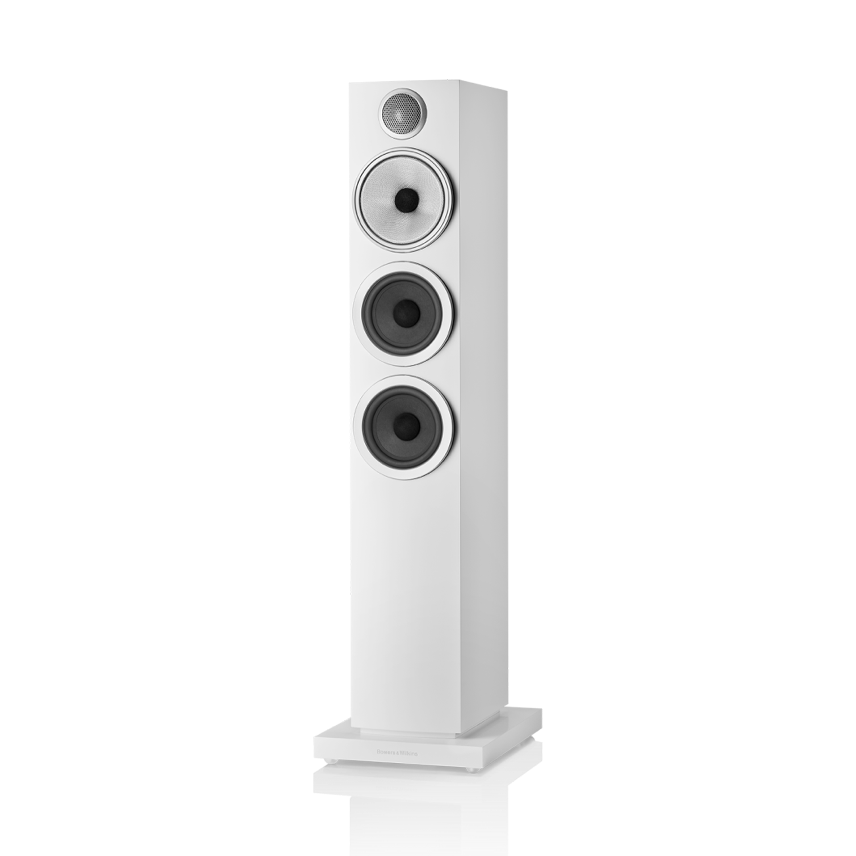 Bowers & Wilkins 704 S3 Boxe de podea - Pereche Satin White, imagine oficială.