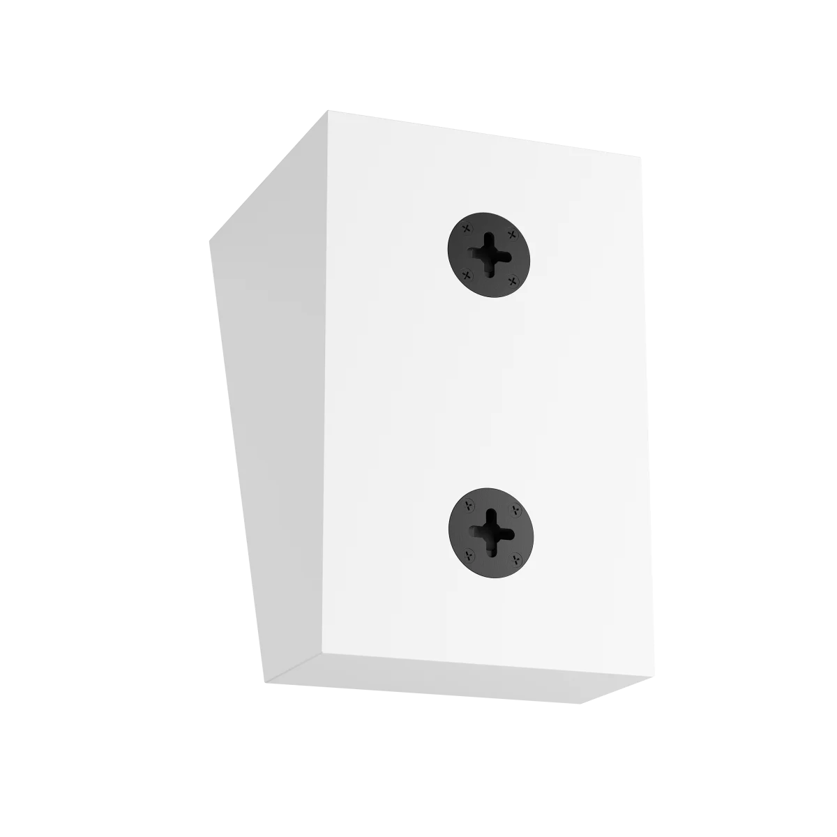 Spatele boxei Dali ALTECO C-1 alb, cu două suporturi de montare vizibile, pentru sistem Dolby Atmos.