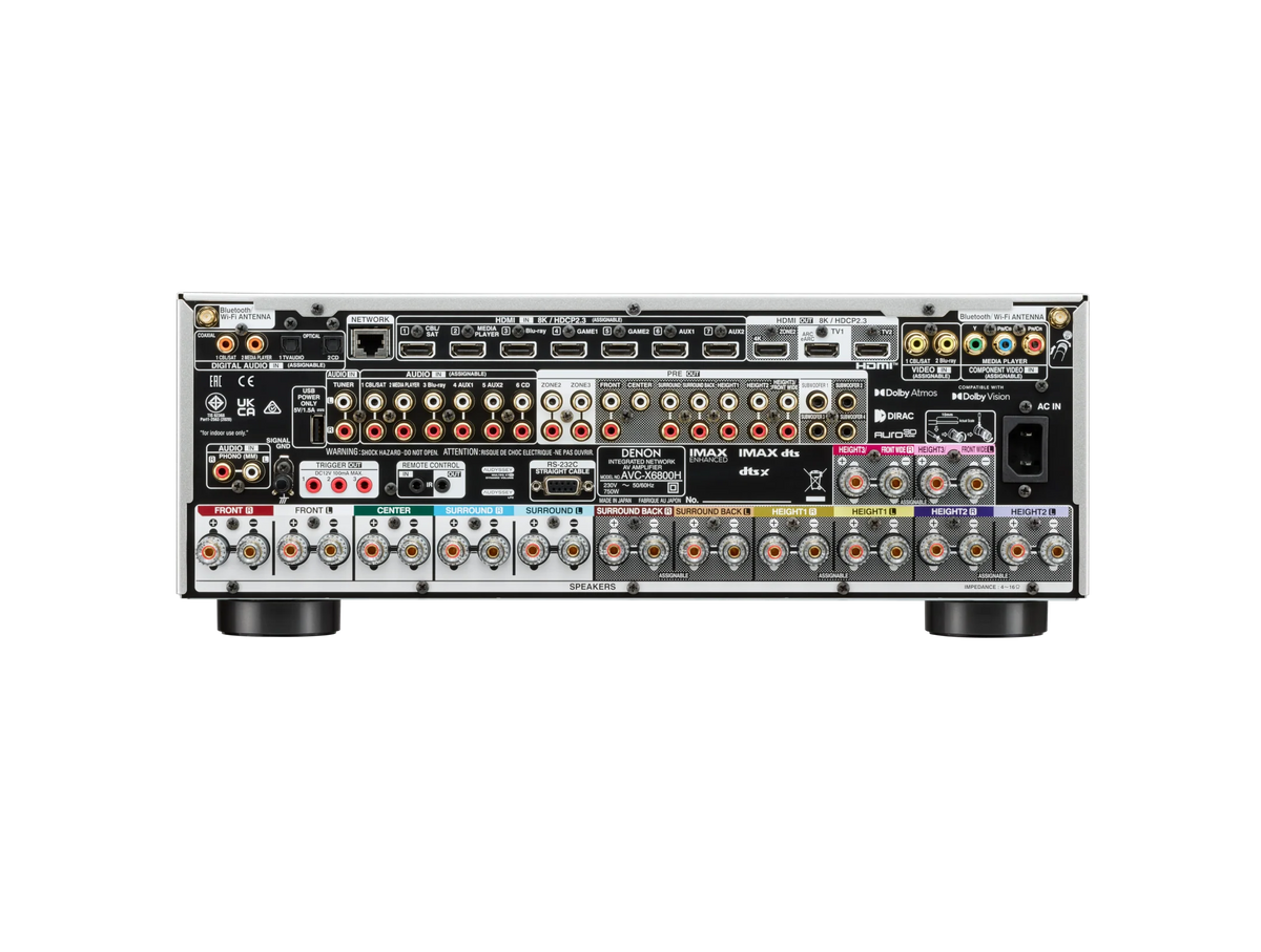 Denon AVC-X6800H Receiver AV Black, imagine oficială.
