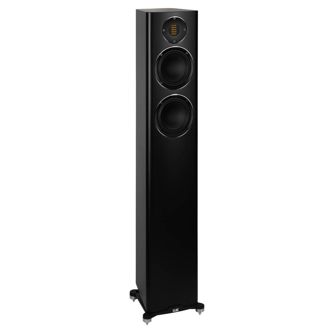Elac Carina FS 247.4 Boxe de podea - Pereche, finisaj Satin Black, vedere laterală.