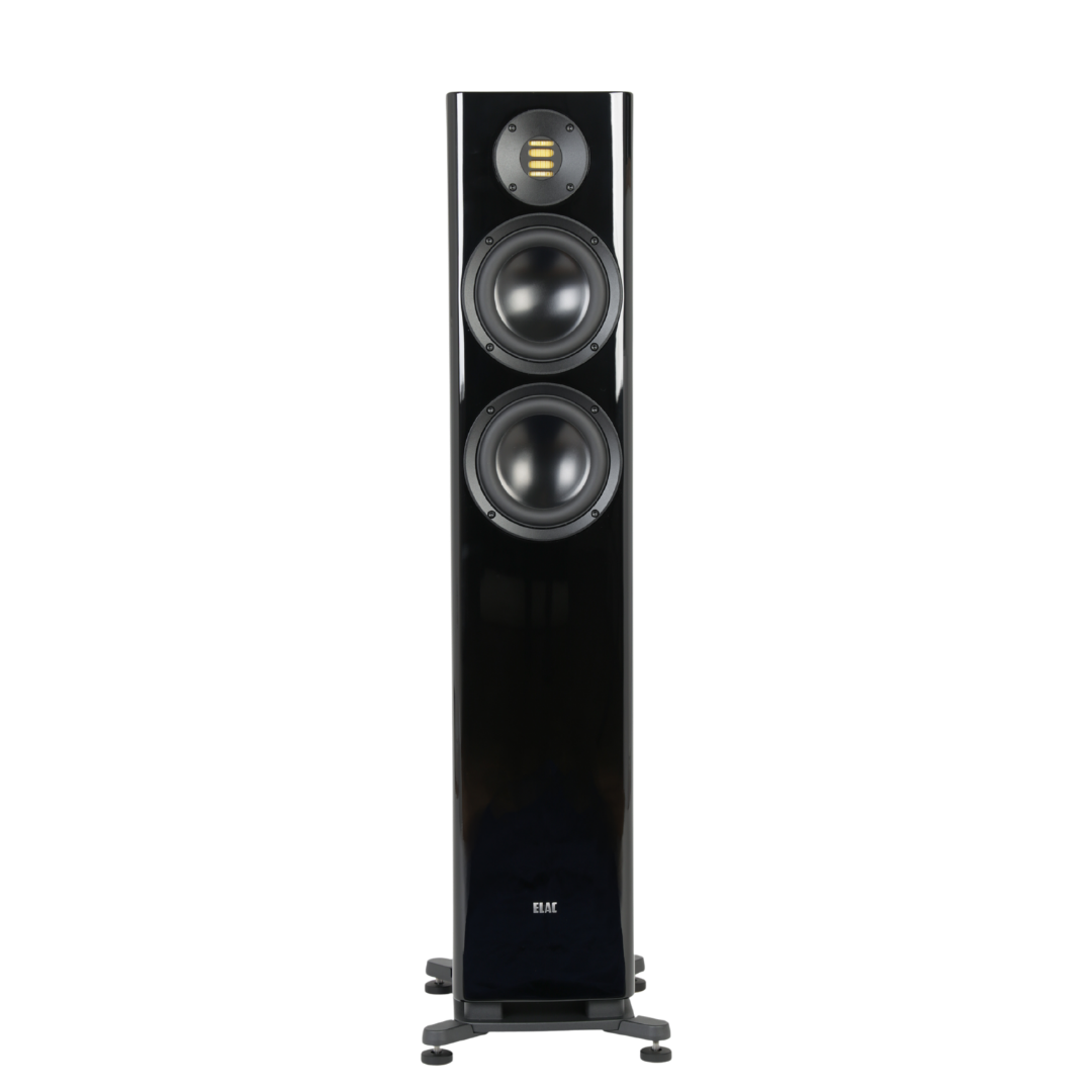 Elac Solano FS 287.2 Boxe de podea - Pereche, finisaj Black HG, vedere frontală.