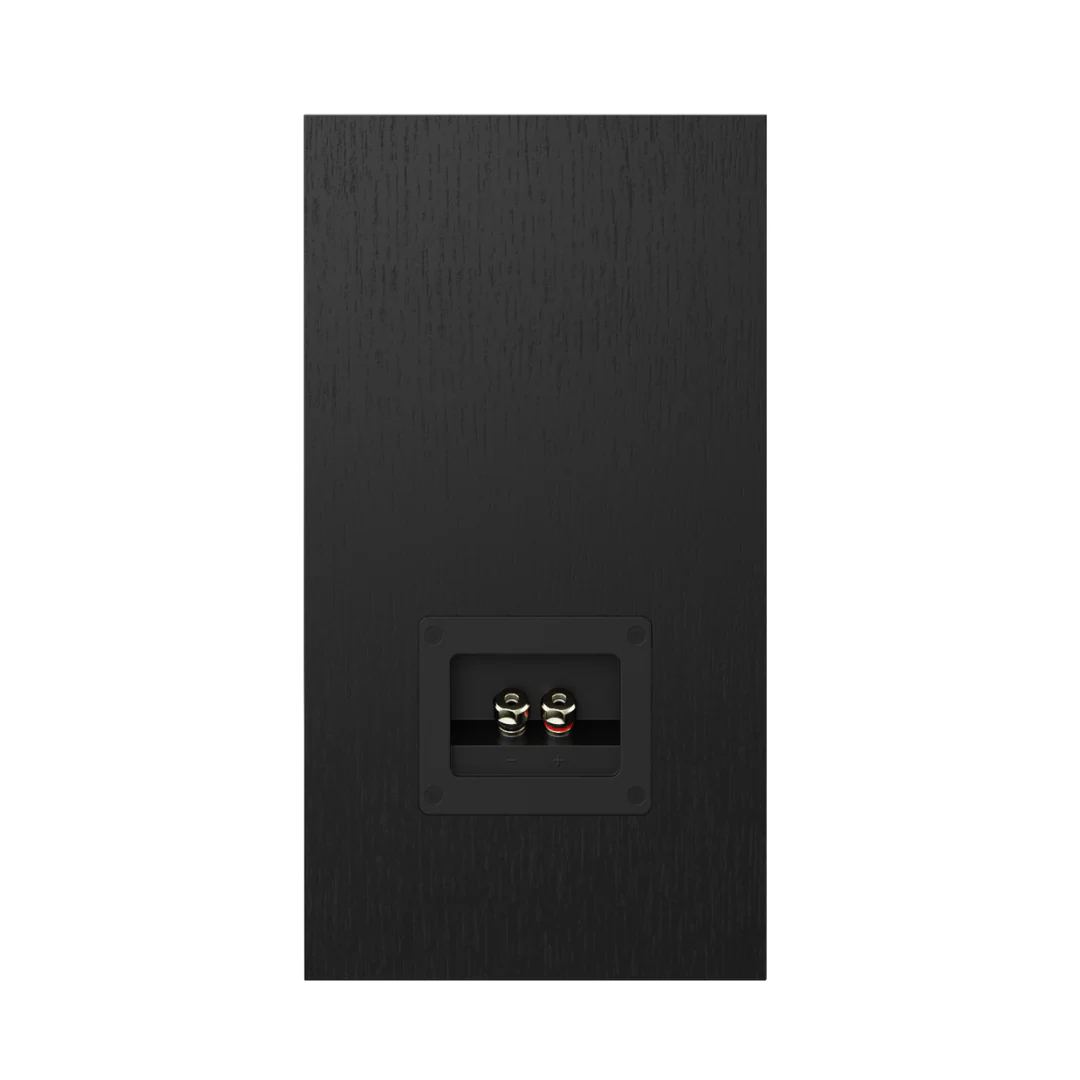Spate boxă Elac Uni-Fi UB52 negru, conectori bi-wire placate cu aur vizibili pentru conectare audio.