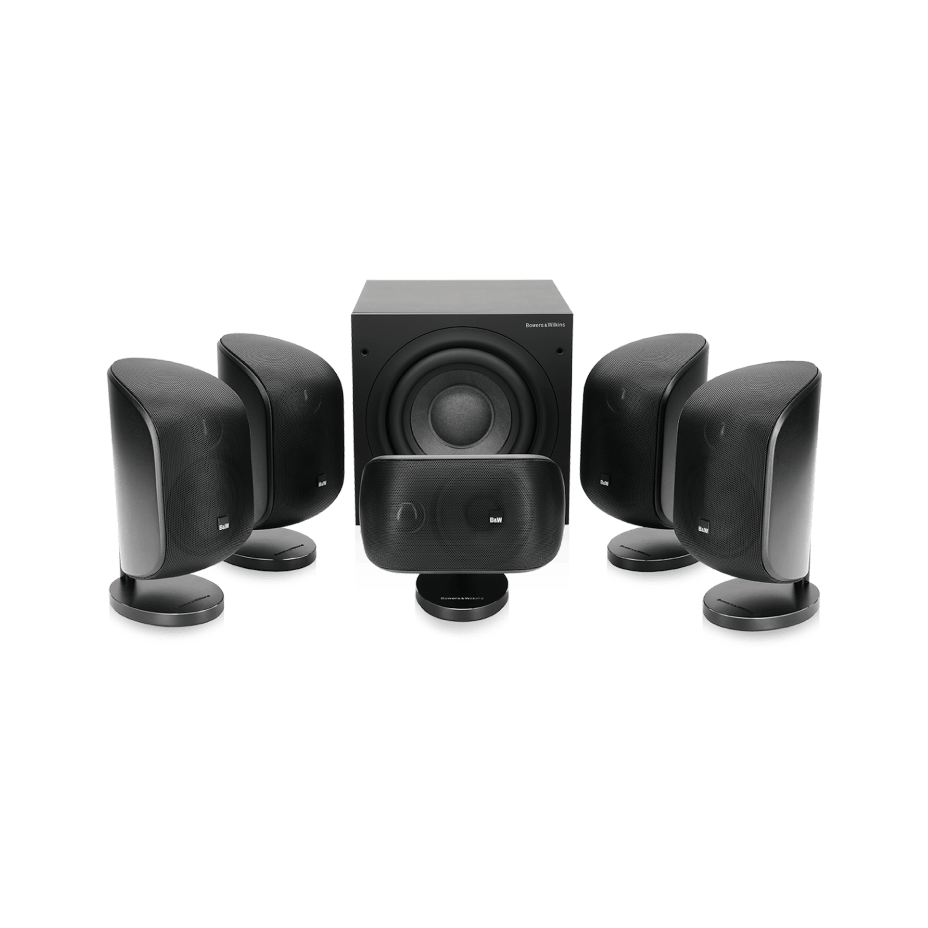 Bowers & Wilkins MT-50 Sistem 5.1 Black, imagine oficială.