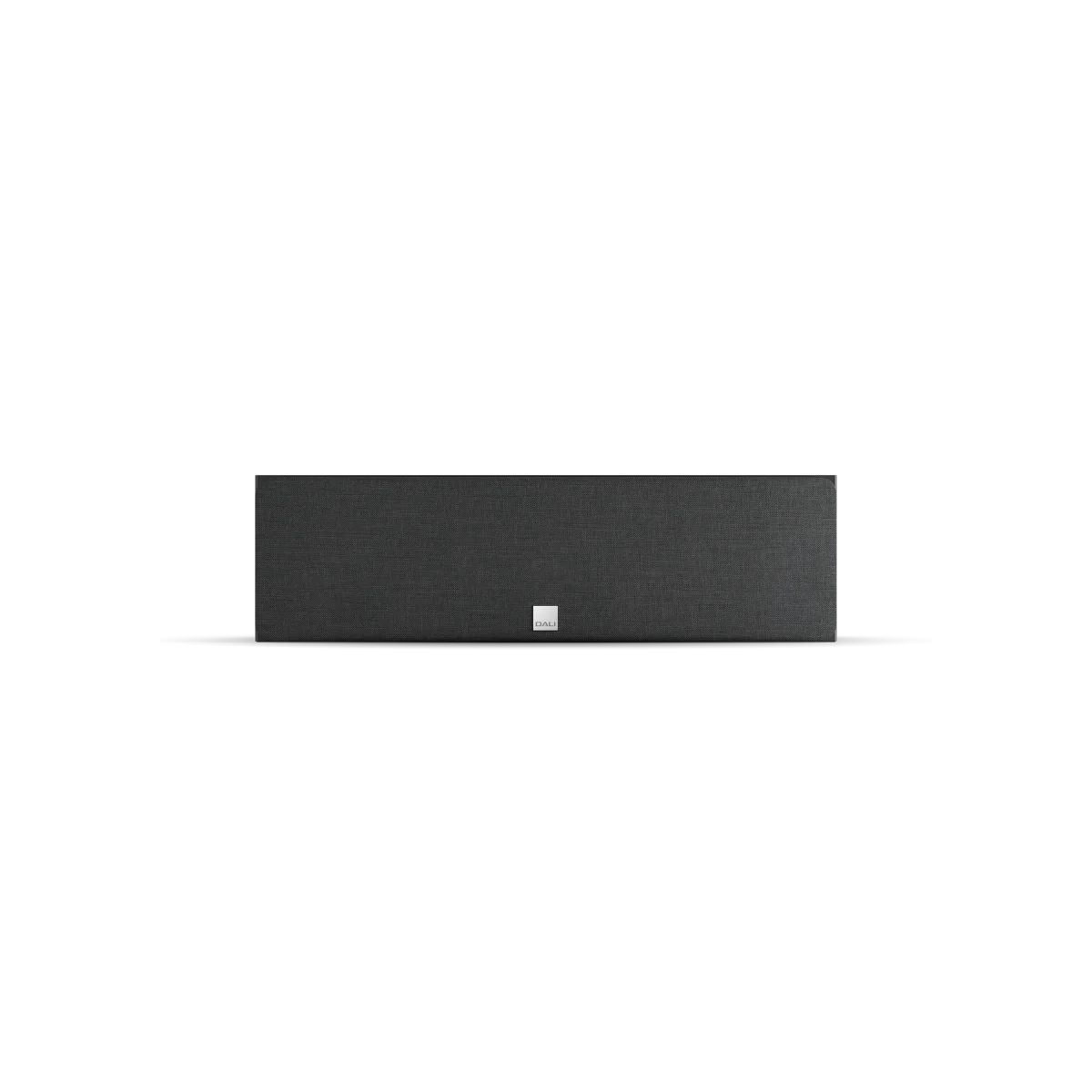 Boxă centru Dali OBERON Grand Vokal, față, culoare dark walnut, grilaj frontal vizibil, optimizat SEO.