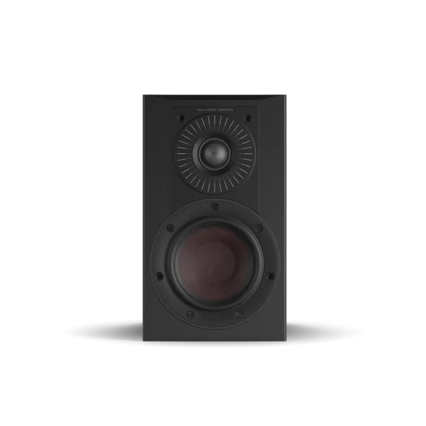 Boxa Dali OPTICON 1 MK2, vedere frontală, culoare tobacco oak, cu tweeter și woofer vizibile.