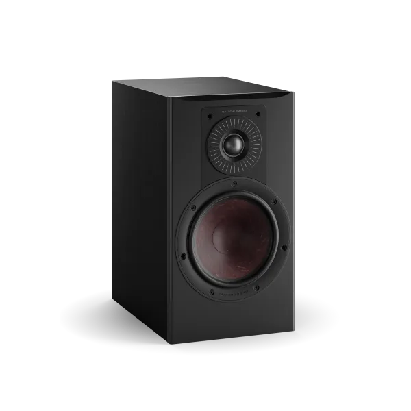 Boxa Dali OPTICON 2 MK2, culoare Black Ash, vedere frontală, difuzor mare și tweeter vizibile.#color_black-ash