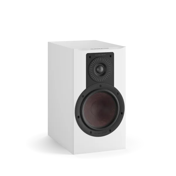 Boxa Dali OPTICON 2 MK2, culoare alb satin, vedere frontală. Vizibil tweeter și woofer pentru sunet clar.