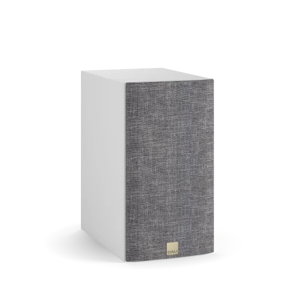 Boxa Dali OPTICON 2 MK2, culoare alb satin, cu grilaj gri vizibil din față. Ideală pentru home theater.