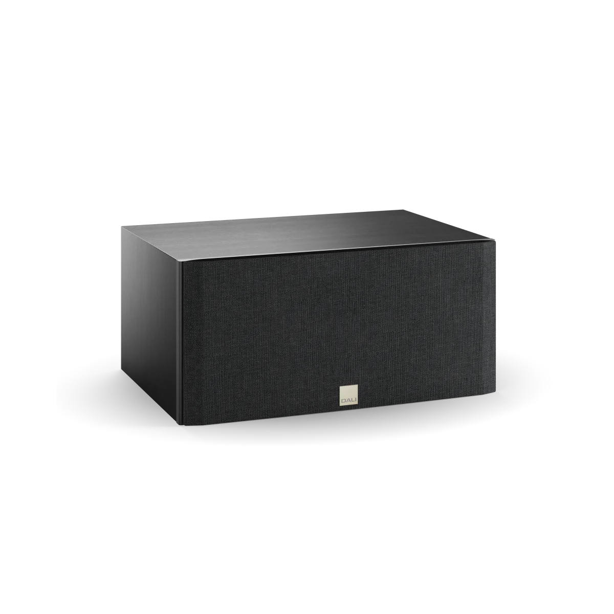 Boxa centru Dali OPTICON VOKAL MK2, vedere frontală, culoare negru ash, cu grilaj montat.
