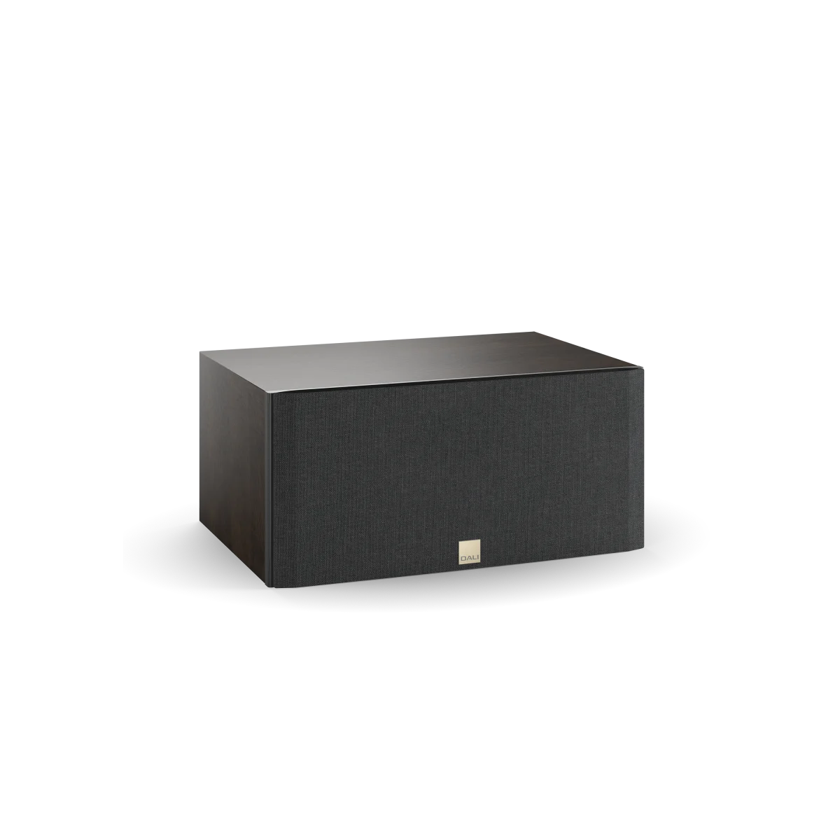 Dali OPTICON VOKAL MK2 Boxe centru, vedere frontală, culoare tobacco oak, grilaj negru vizibil.
