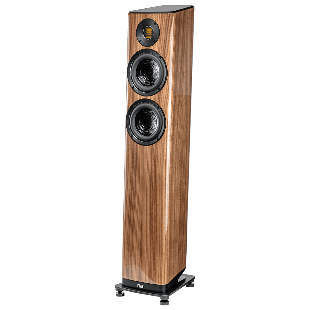 Elac Vela FS 407.2 Boxe de podea - Pereche Walnut, imagine oficială.