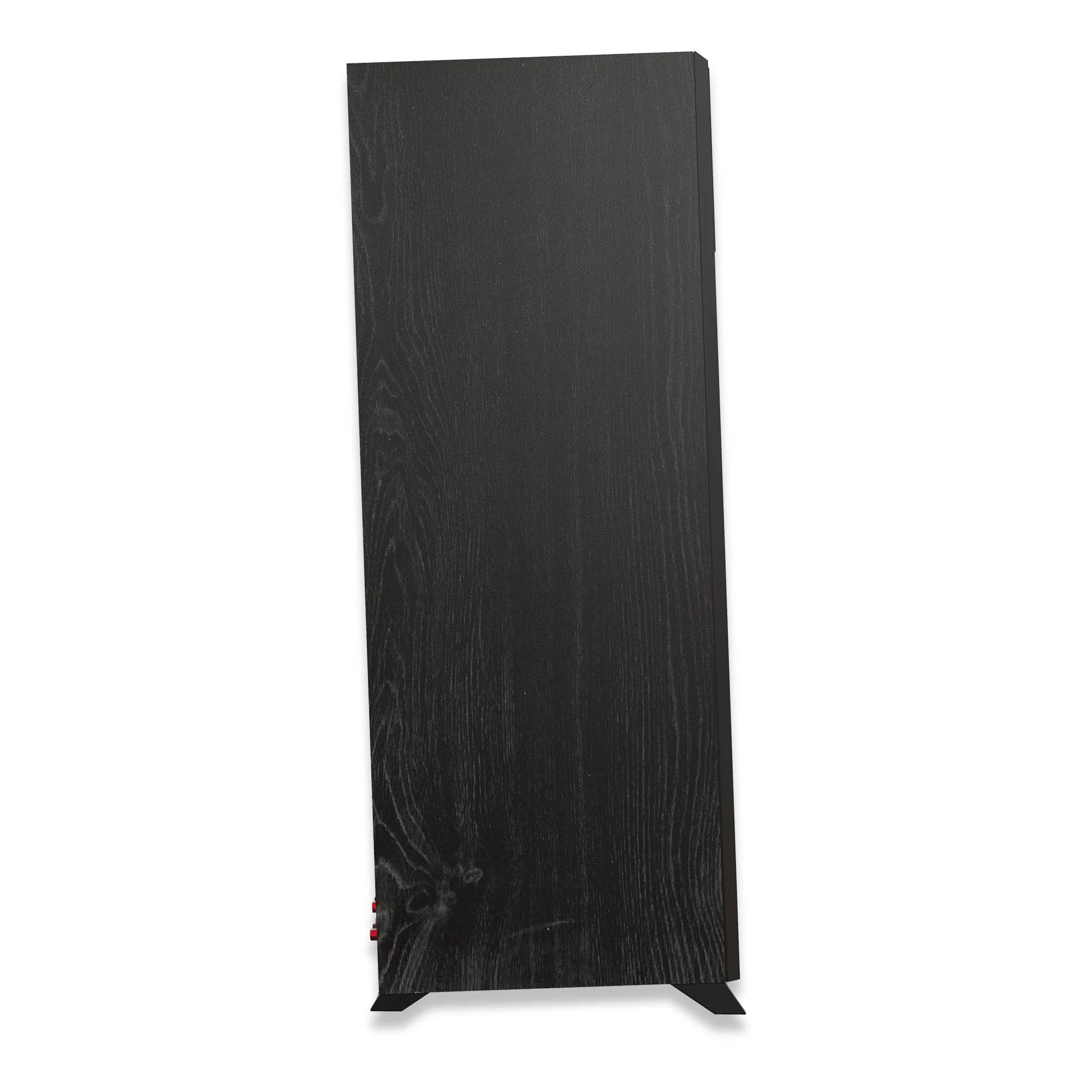Spate boxă Klipsch RP-8000F II negru, finisaj lemn, conectori audio vizibili jos, vedere verticală.