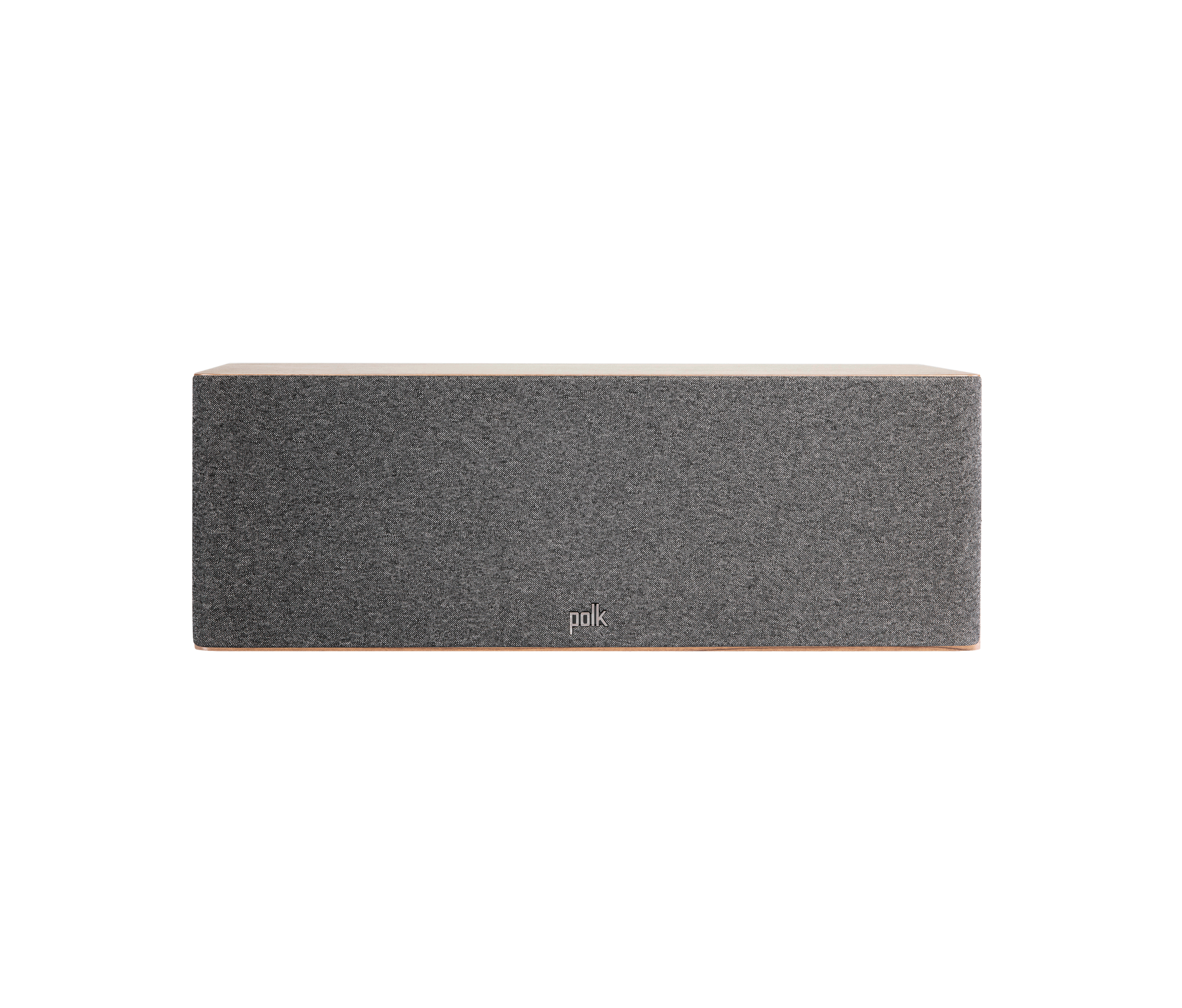 Polk Audio Reserve R300 Boxe centru, vedere frontală, culoare maro, grilaj acoperind difuzoarele.