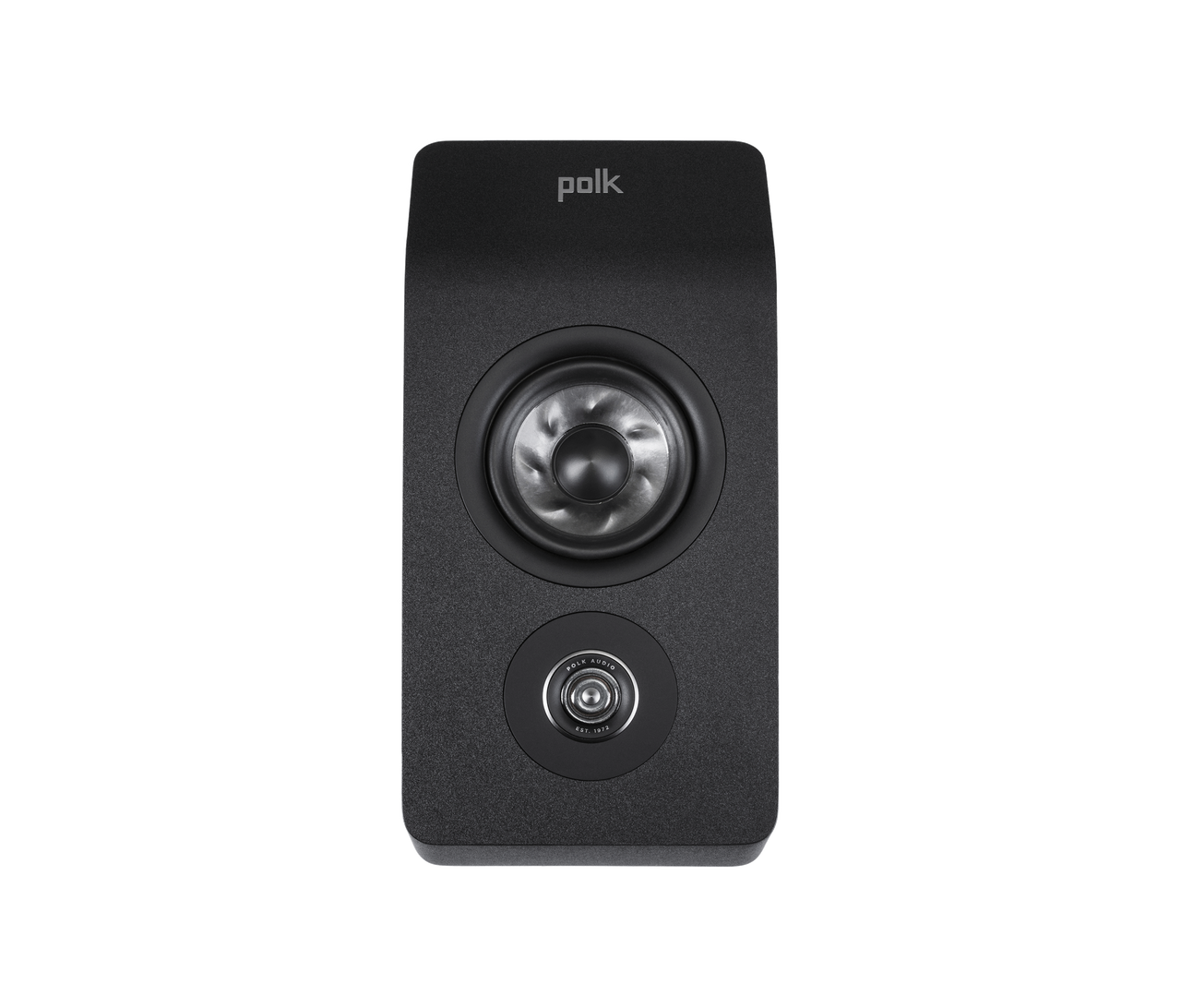Boxa Polk Audio Reserve R900HT, vedere frontală, culoare neagră, evidențiind difuzorul și tweeterul.