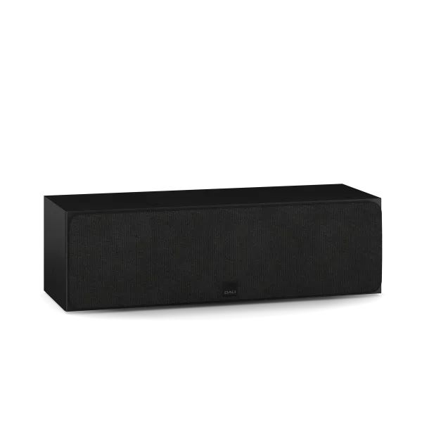 Dali Sonik Cinema Boxa centru Black Ash, vedere frontală cu grilă montată, pentru home cinema audio