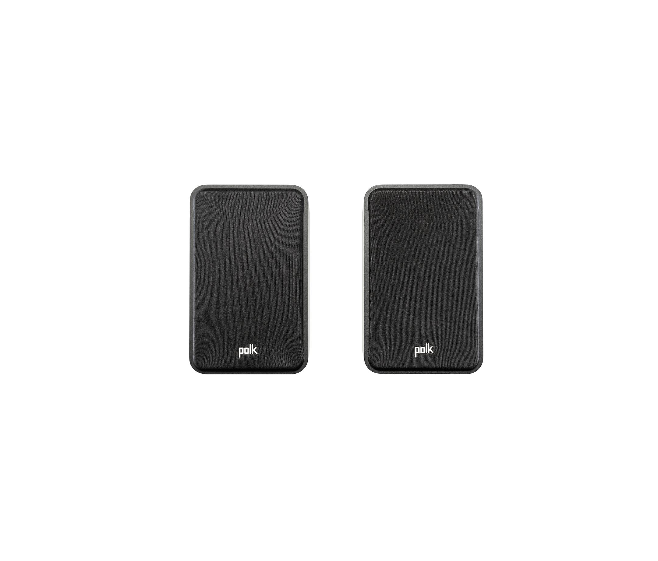 Boxe Polk Audio Signature Elite ES15 negre, vedere frontală cu grilele montate, logo vizibil în partea de jos.