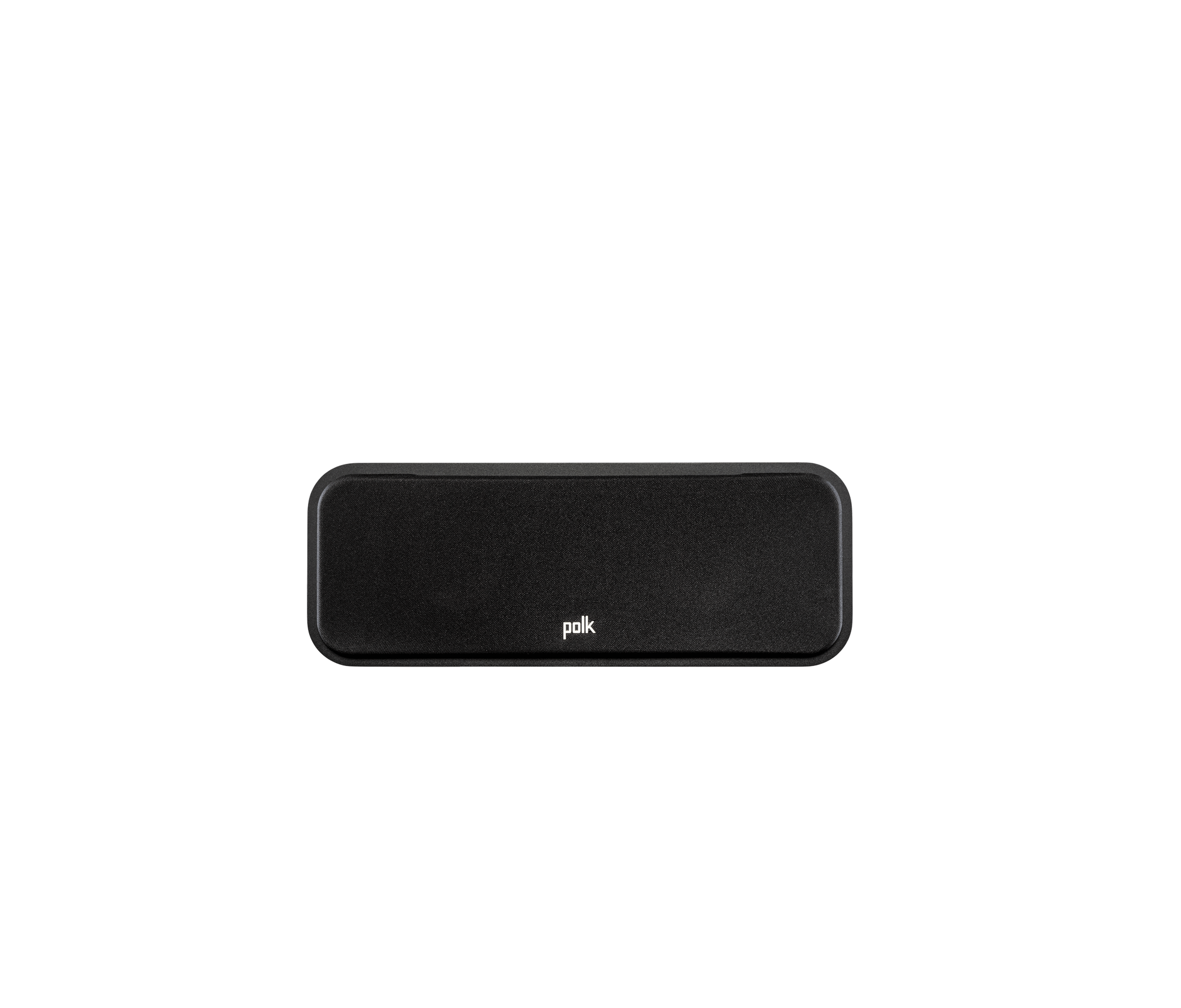 Boxa centru Polk Audio Signature Elite ES30, negru, vedere frontală cu grilaj, logo vizibil în centru.