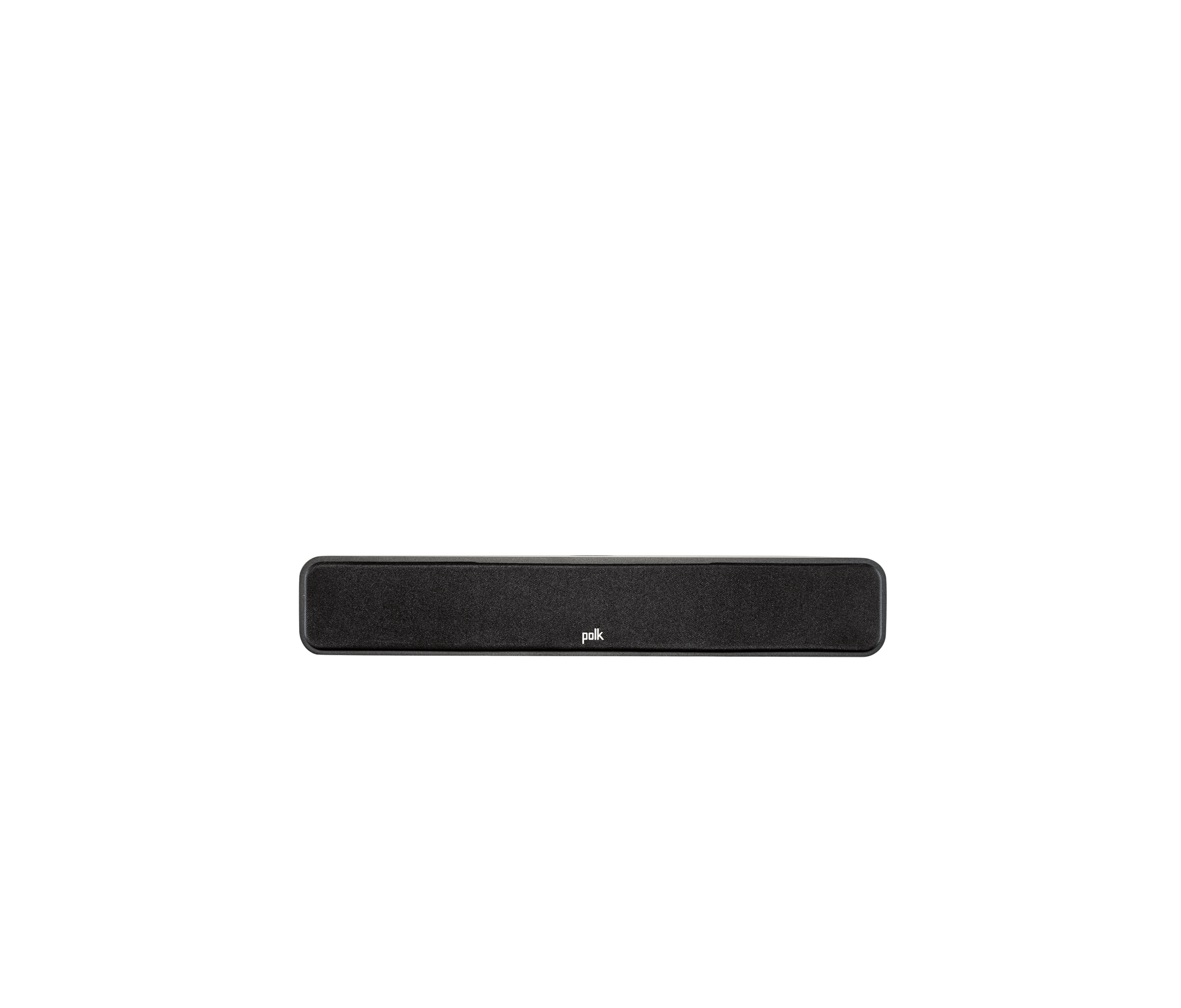 Boxa centru Polk Audio Signature Elite ES35, vedere frontală, grilaj negru, logo vizibil în centru.