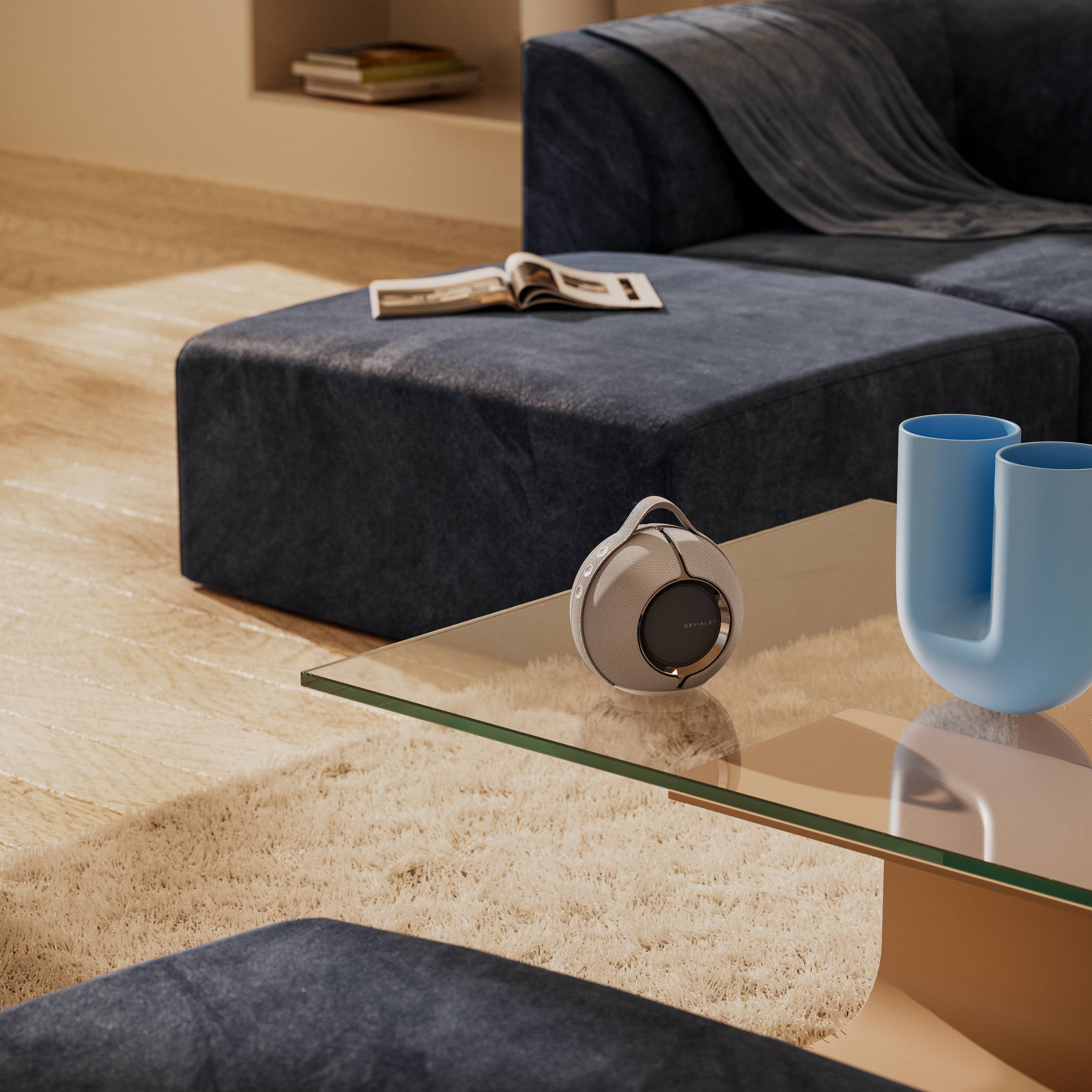 Devialet Mania Boxa activa portabila - cu dock Light Grey, imagine oficiala 7.