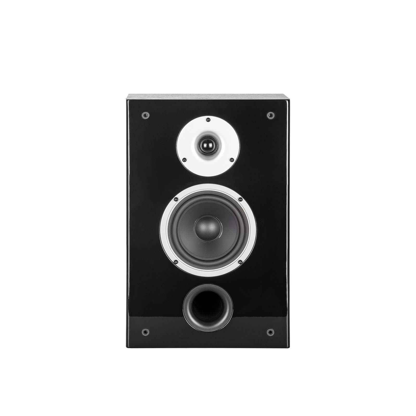 Difuzor frontal Wilson Raptor ON-WALL, culoare neagră, cu tweeter și woofer vizibile, montaj pe perete.