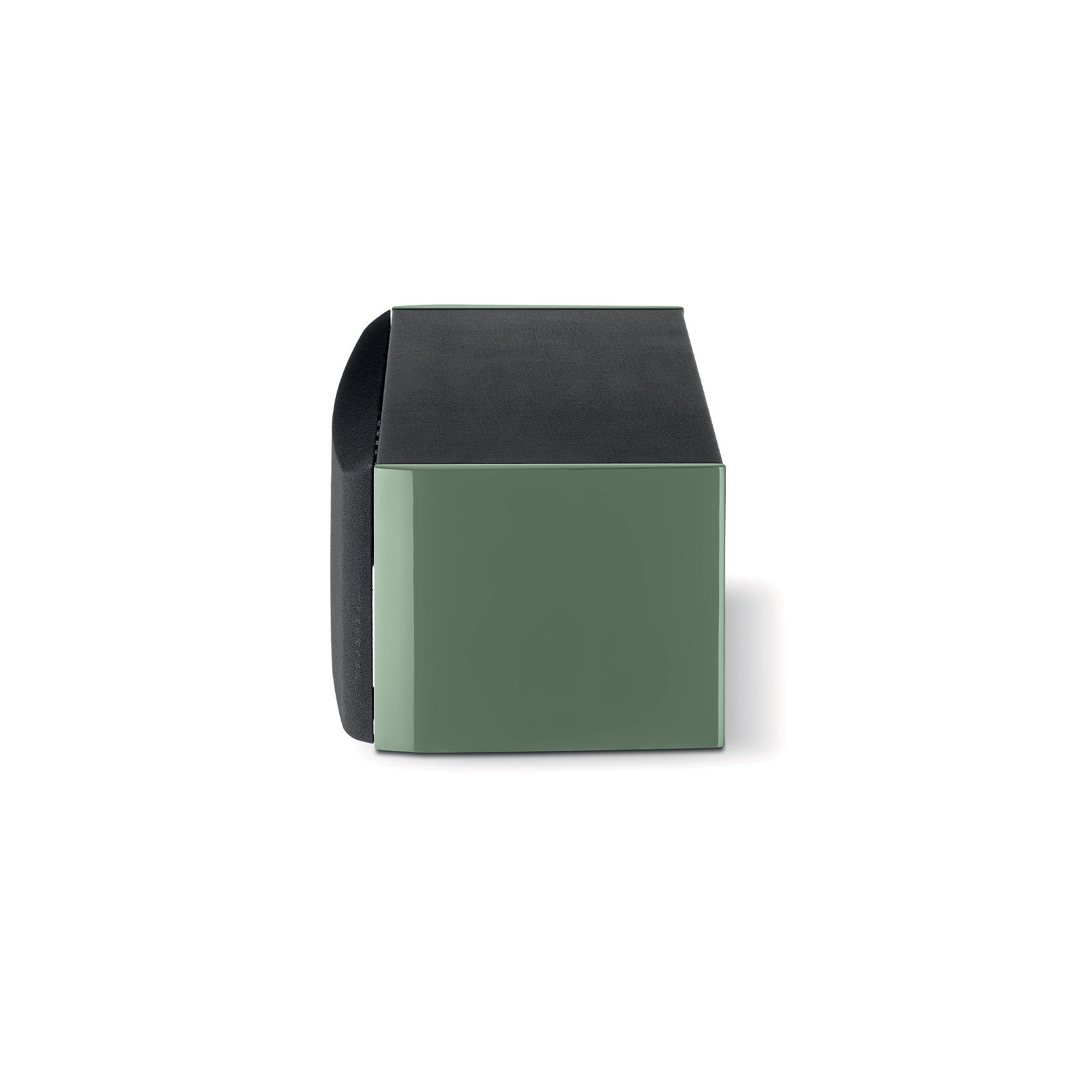 Boxa centrală Focal ARIA EVO X CENTER, vedere laterală, culoare verde mușchi, profil dreptunghiular.