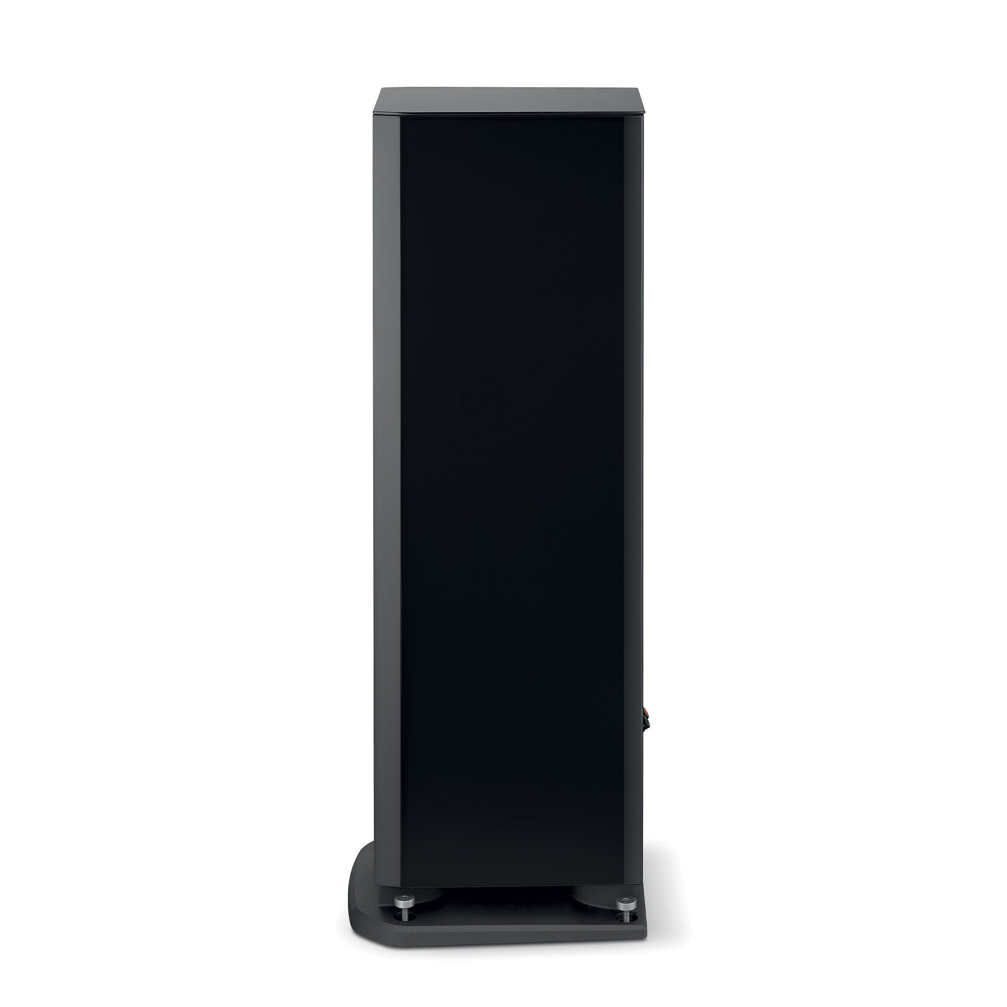 Focal ARIA EVO X N2 Boxe de podea, vedere laterală, culoare negru, profil subțire, bază stabilă.