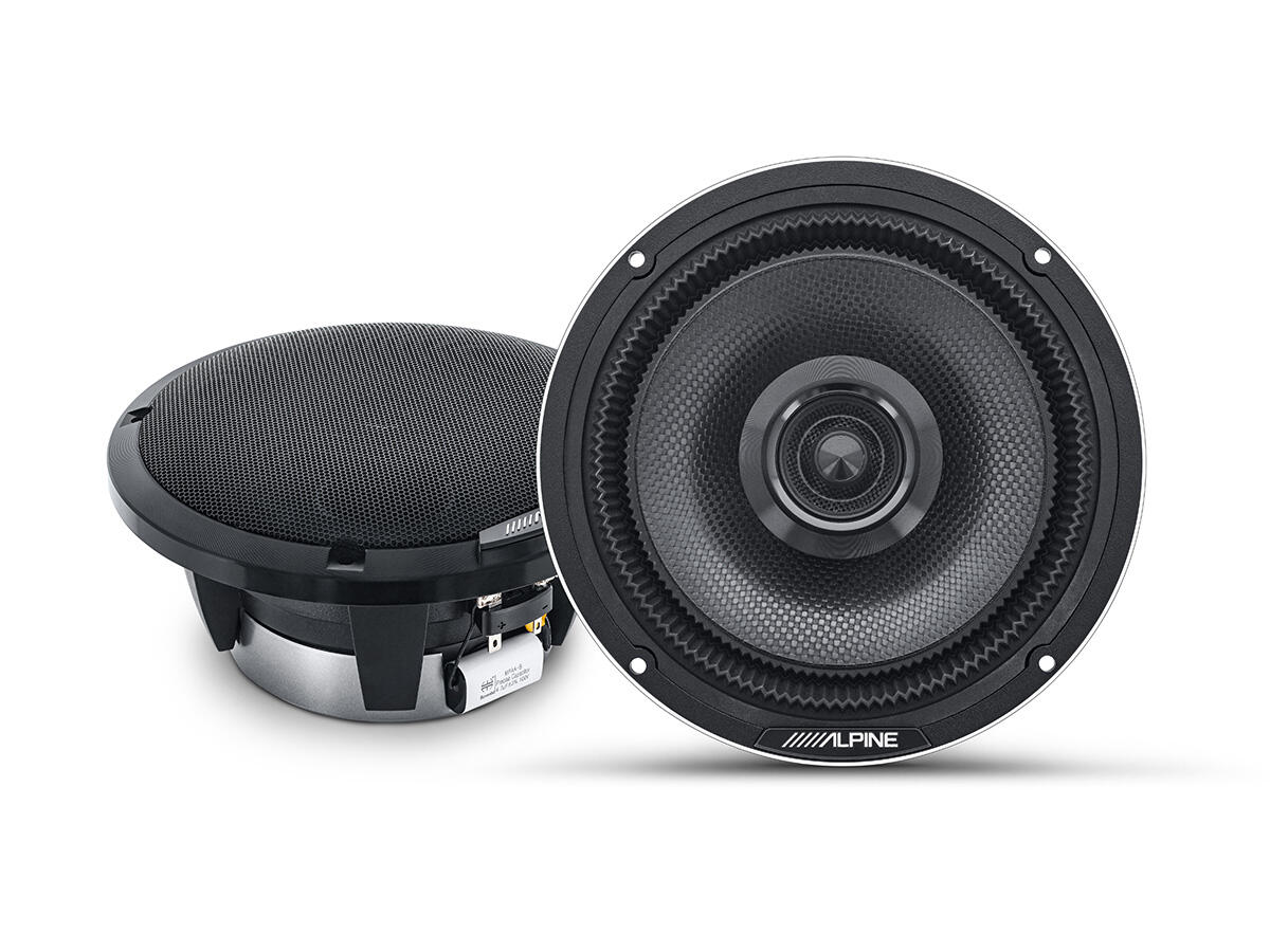 Boxe auto coaxiale Alpine HDZ-65 de 16,5 cm, vedere frontală