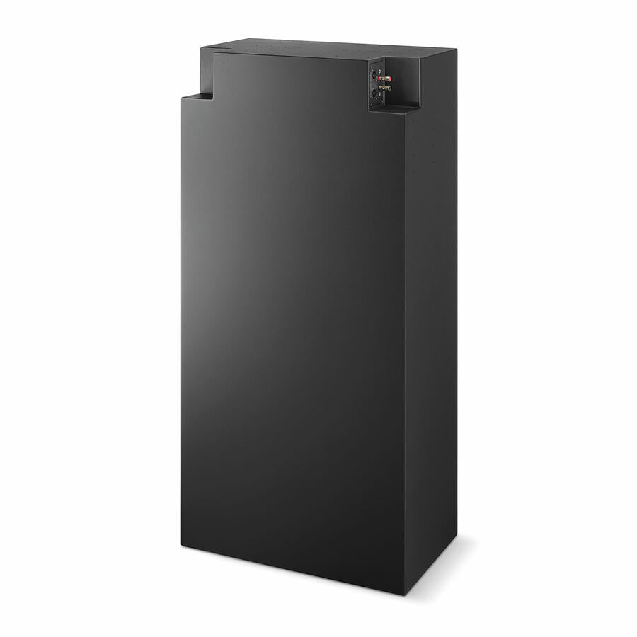 Spate subwoofer Focal Cinema Sub, culoare neagră, cu conectori vizibili în partea superioară dreaptă.