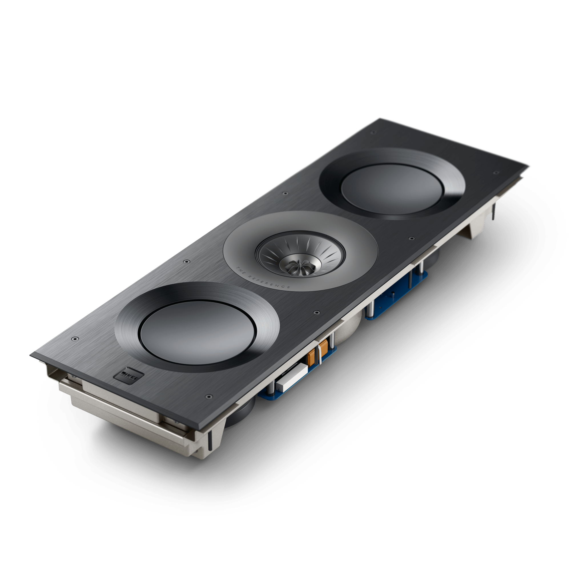 KEF Ci3160REFM-THX încastrată în peretele unei săli de cinema de acasă