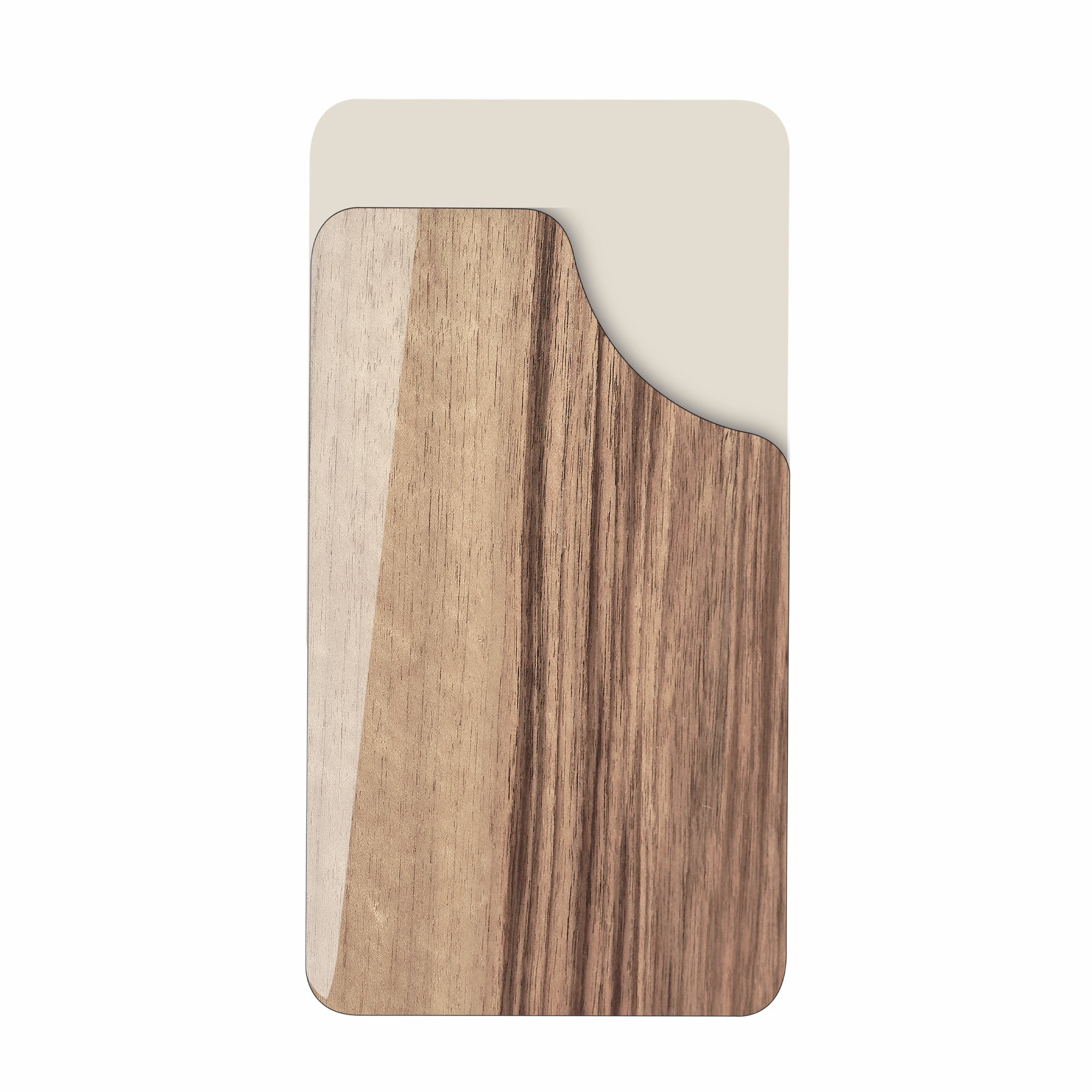 Focal Stella Utopia EM Evo, detaliu textură natural walnut, evidențiind finisajul din lemn de nuc.