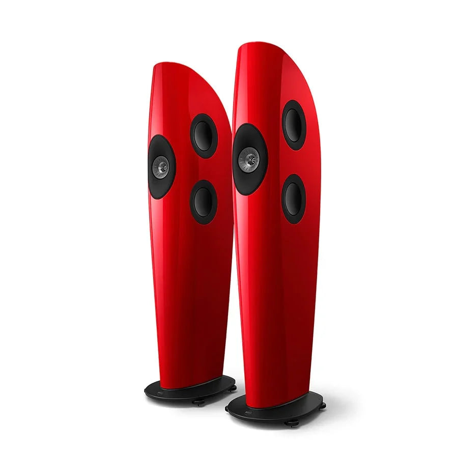 KEF Blade One Meta Boxe de podea - Pereche Racing Red / Grey, imagine oficială.