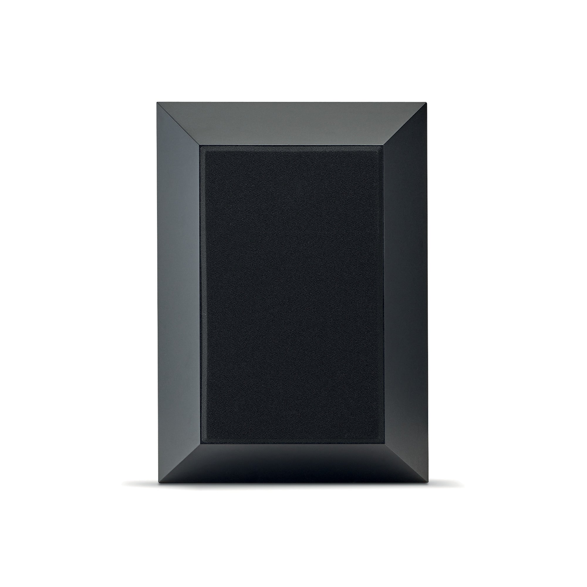 Focal Theva Surround Boxe de perete, vedere frontală, culoare neagră, grilaj față vizibil.