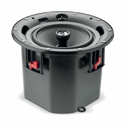 Focal 100 IC8-T UL - boxă încastrabilă în tavan cu grilă albă rotundă, vedere frontală