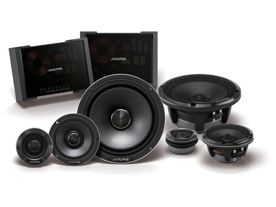 Set boxe auto Alpine HDZ-653 pe 3 căi, componentele complete