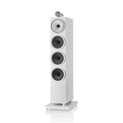 Bowers & Wilkins 702 S3 Boxe de podea - Pereche Satin White, imagine oficială.