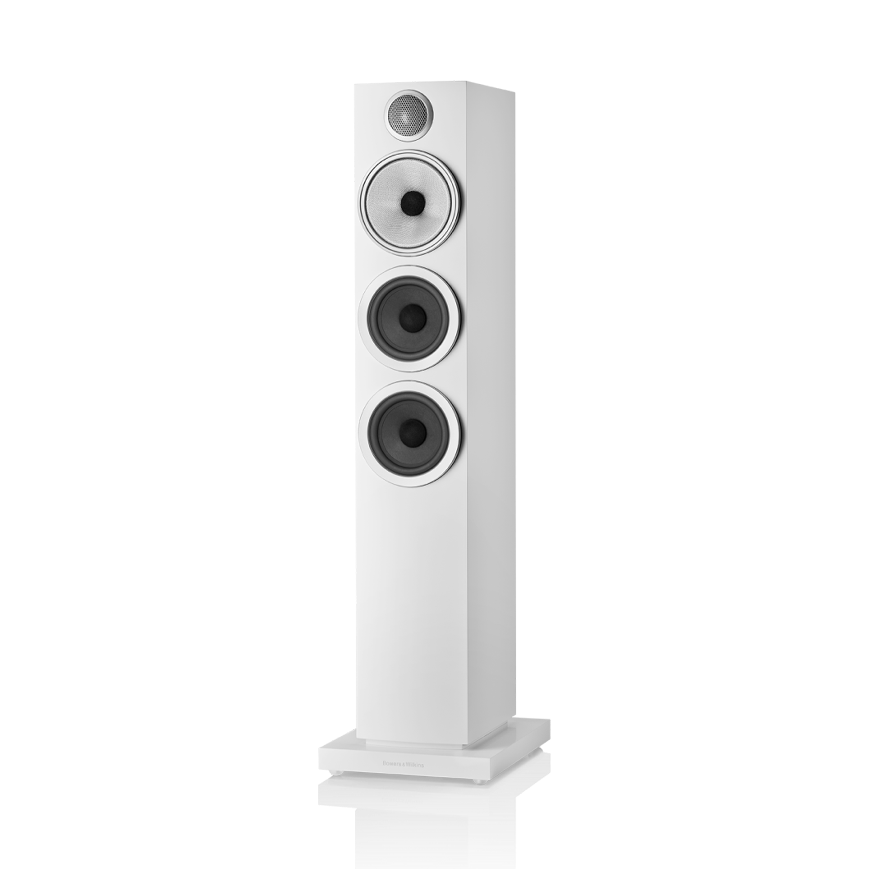 Bowers & Wilkins 702 S3 Boxe de podea - Pereche Satin White, imagine oficială.