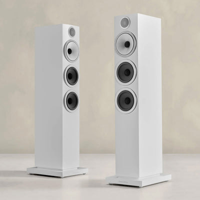 Bowers & Wilkins 704 S3 Boxe de podea - Pereche Satin White, imagine oficiala 3.