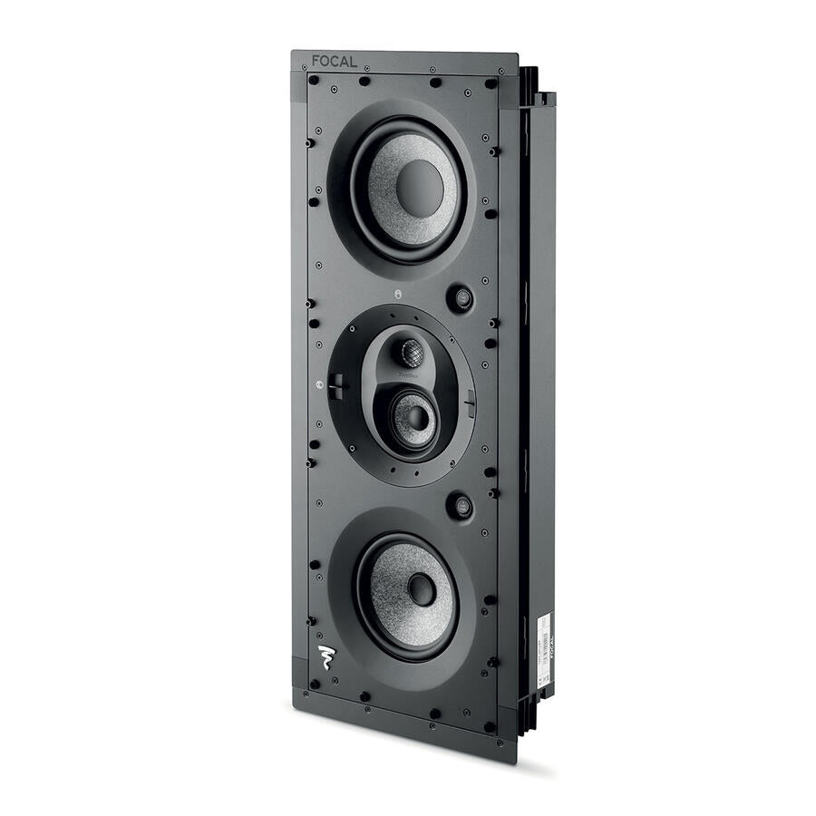 Focal 1000 IW LCR 6 V - boxă încastrabilă în perete cu grilă albă, vedere frontală