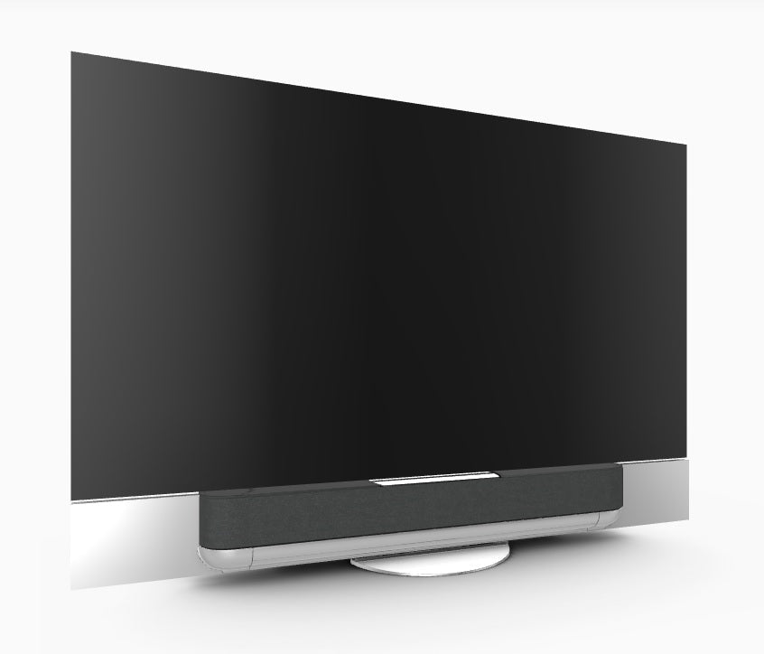 Bang & Olufsen Beosound Theatre 77 TV și soundbar - Suport de masă Silver / Grey Melange, imagine oficială 1.#color_silver-grey-melange