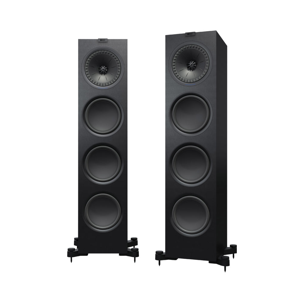 Boxe de podea KEF Q950 cu driver coaxial Uni-Q, vedere frontală