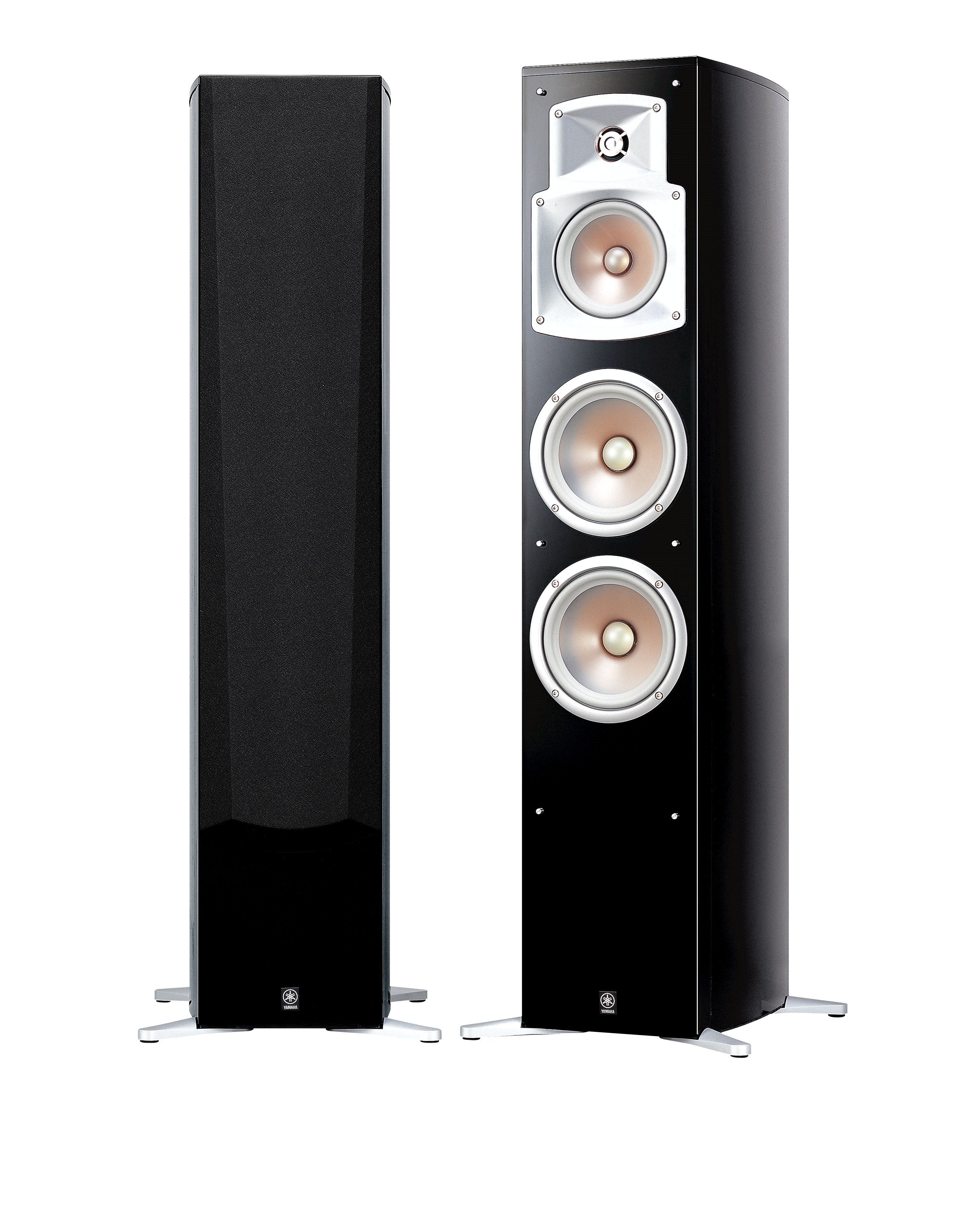 Yamaha NS-555 Boxe de podea negru, vedere frontală. Include tweeter și două woofere vizibile.