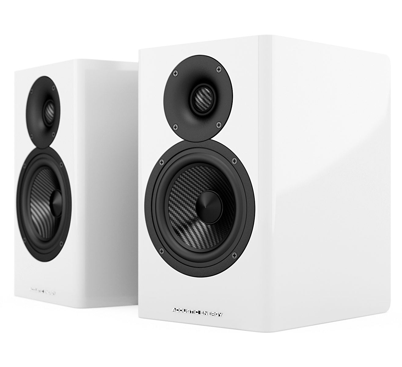 Acoustic Energy AE500 Boxe de raft - Pereche Piano White Gloss, imagine oficială 1.