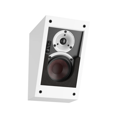 Boxa Dali ALTECO C-1 albă, vedere frontală, include difuzor de bas și tweeter, optimizată Dolby Atmos.