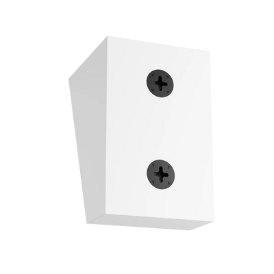 Spatele boxei Dali ALTECO C-1 alb, cu două suporturi de montare vizibile, pentru sistem Dolby Atmos.