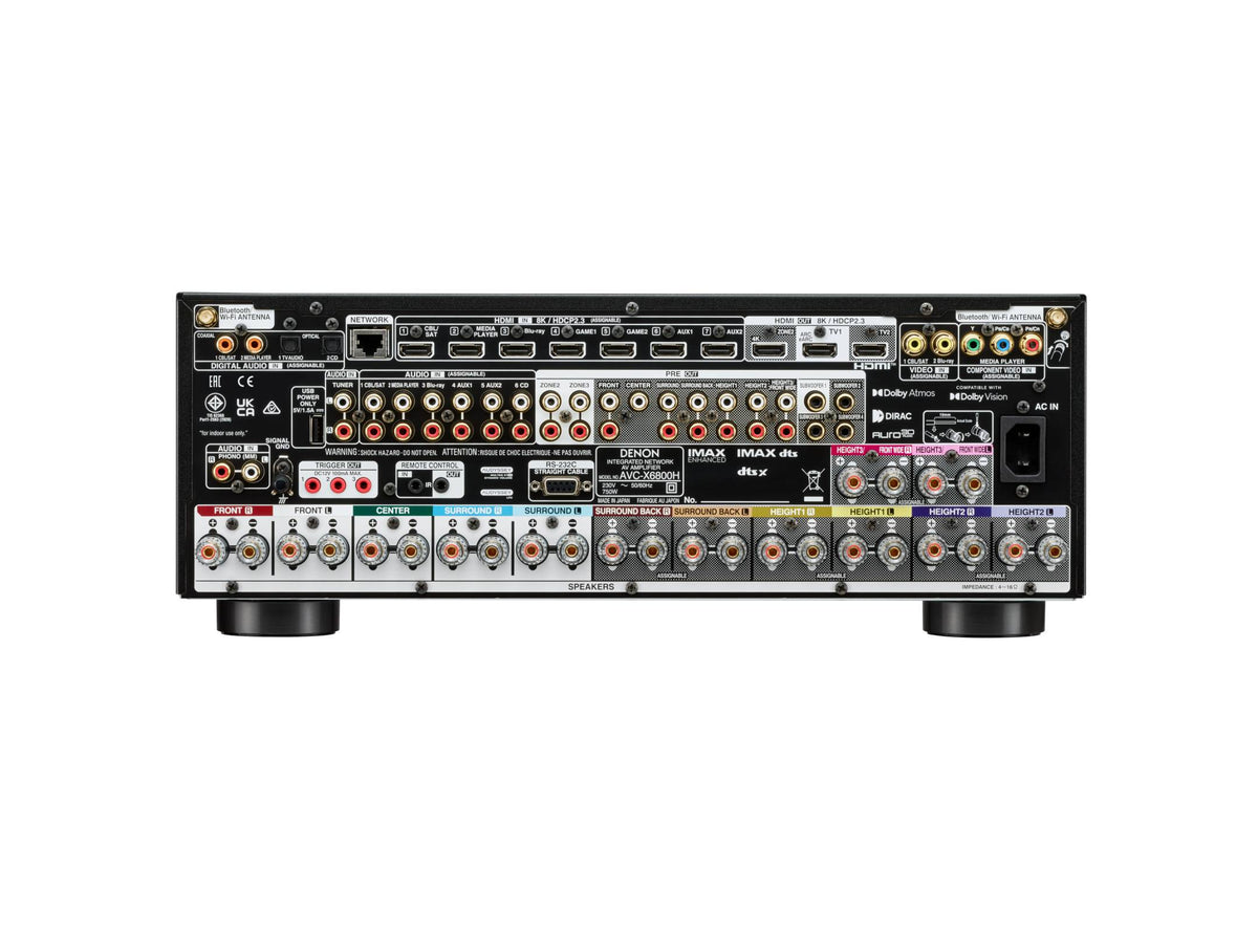 Denon AVC-X6800H Receiver AV Black, imagine oficială.