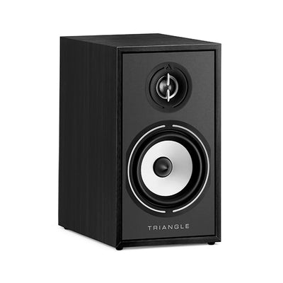Boxa Triangle Borea BR02, vedere frontală, negru, cu tweeter și woofer vizibile, carcasă din lemn.