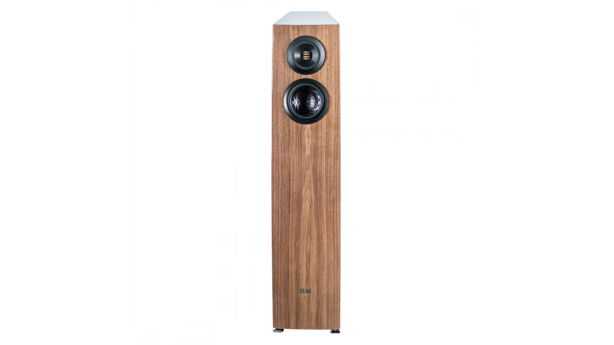 Elac Concentro S 509 Boxe de podea - Pereche, finisaj Walnut, vedere frontală.