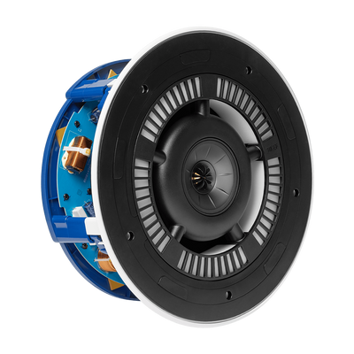 KEF Ci250RRM-THX, vedere din perspectivă fără grilă, cu driverul Uni-Q