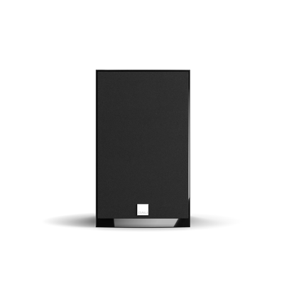 Boxa Dali MENUET, vedere frontală, culoare neagră, cu grilaj frontal vizibil, optimizată pentru home theater.