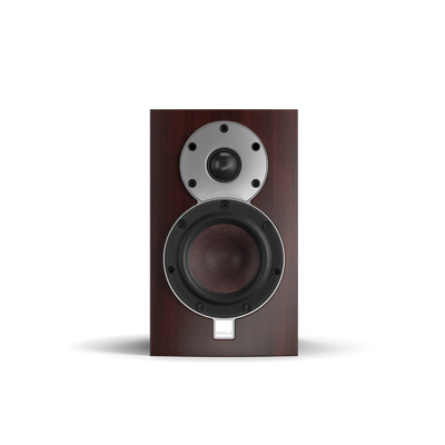 Boxa Dali MENUET, față, culoare rosso, cu tweeter și woofer vizibile. Ideală pentru sisteme audio.